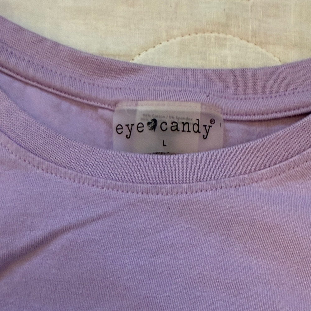 Eye Candy Lavender Short Sleeve Tee - Picture 2 of 6